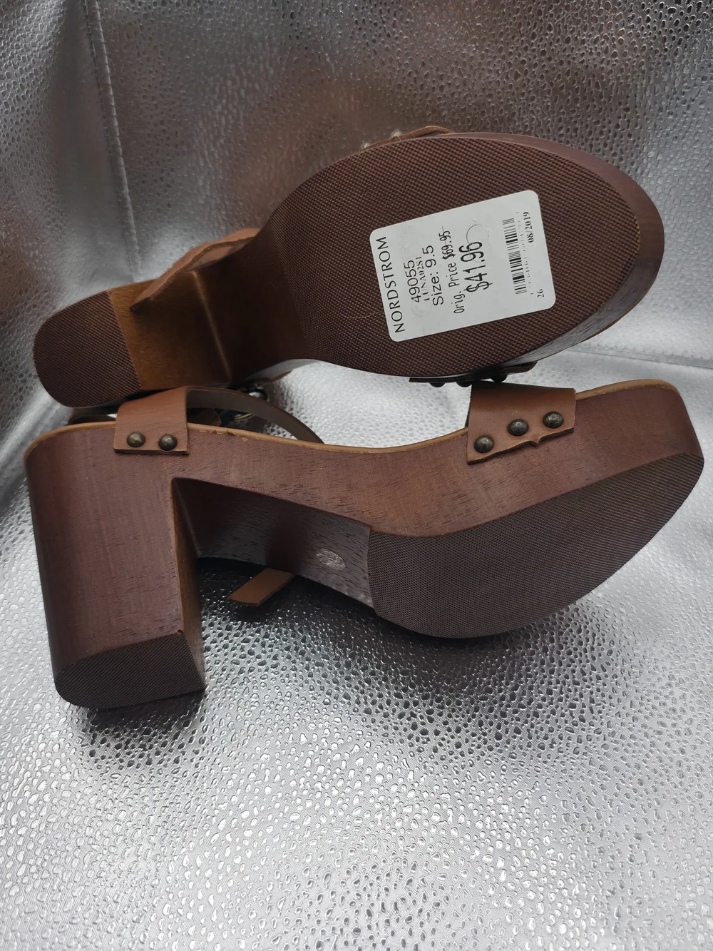 Steve Madden Women’s Brown Leather Ankle Strap Sandals